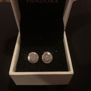 Pandora Collection Round Earrings
